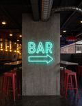Néon Bar flèche allumé