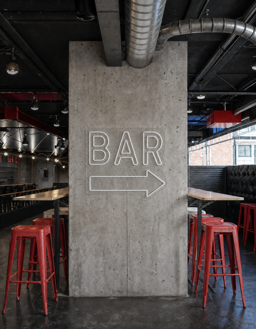Néon Bar flèche éteint
