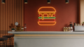 Néon Burger allumé