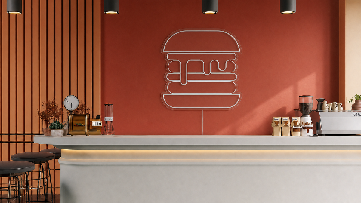 Néon Burger éteint