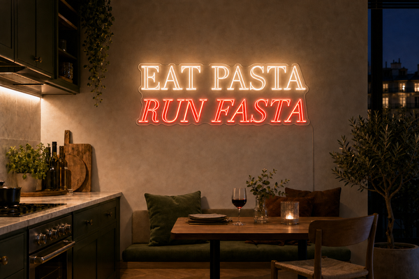 Néon LED Eat Pasta Run Fasta