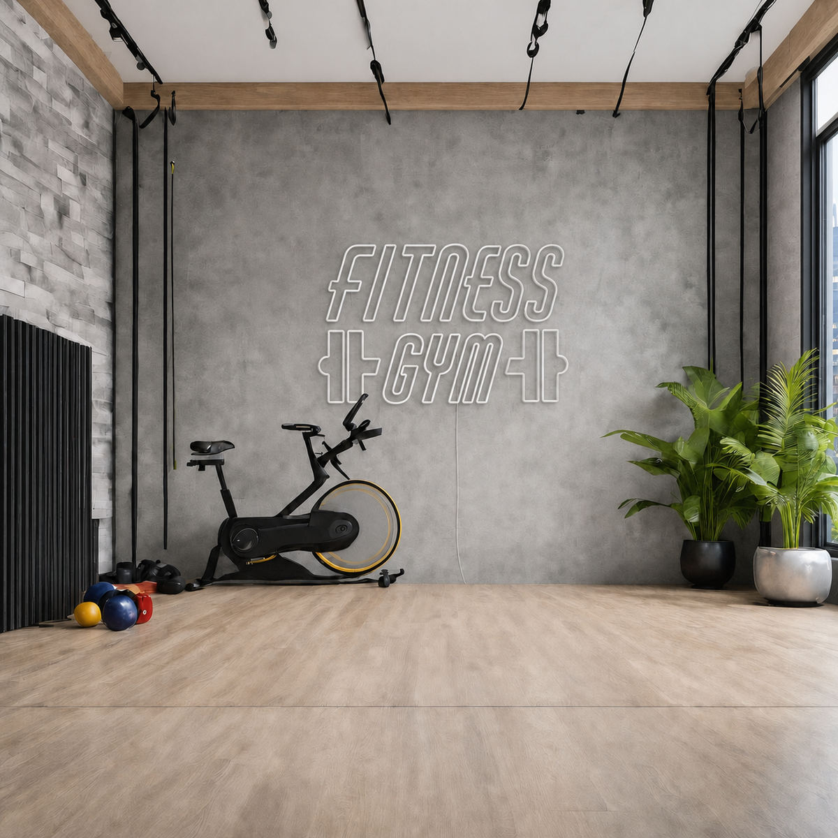 Néon Fitness Gym éteint