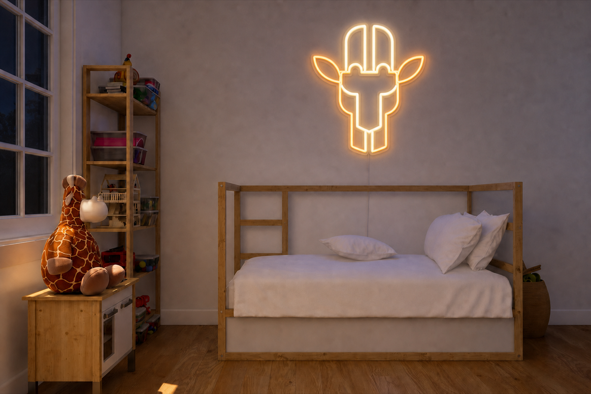 Néon Gazelle LED multicolore allumé
