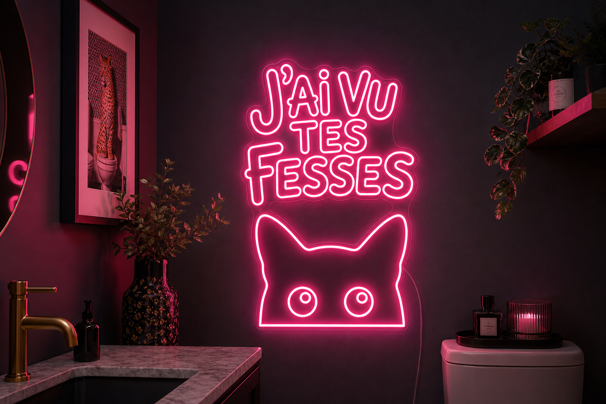 Néon LED J'ai vu tes fesses