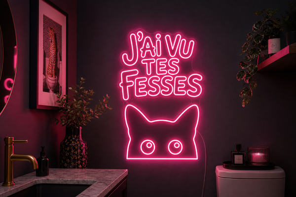 Néon LED J'ai vu tes fesses