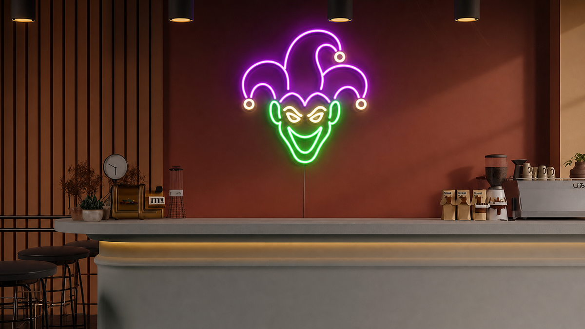 Néon Joker allumé