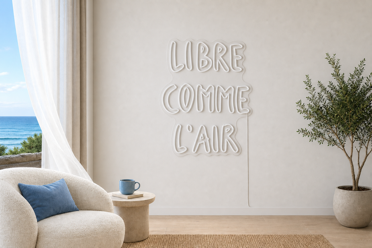 Néon LED Libre comme l'air éteint