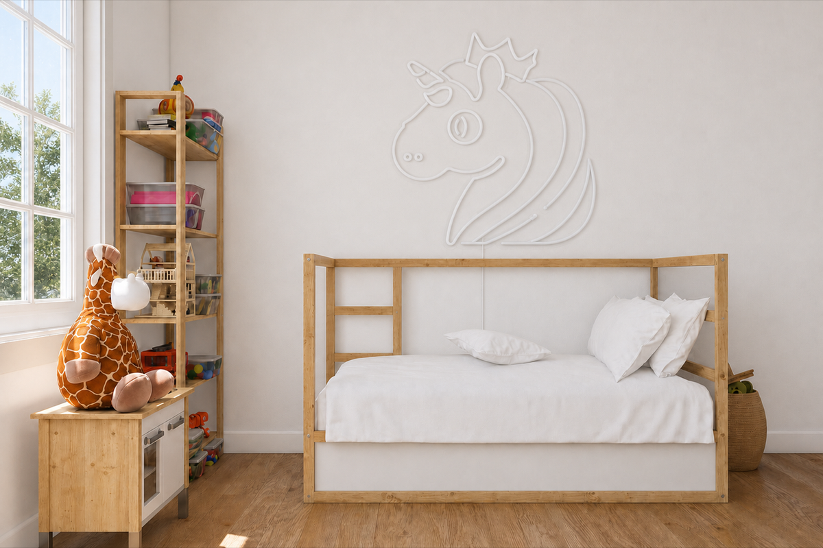 Néon Licorne princesse éteint