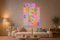 Néon LED Love is Love allumé