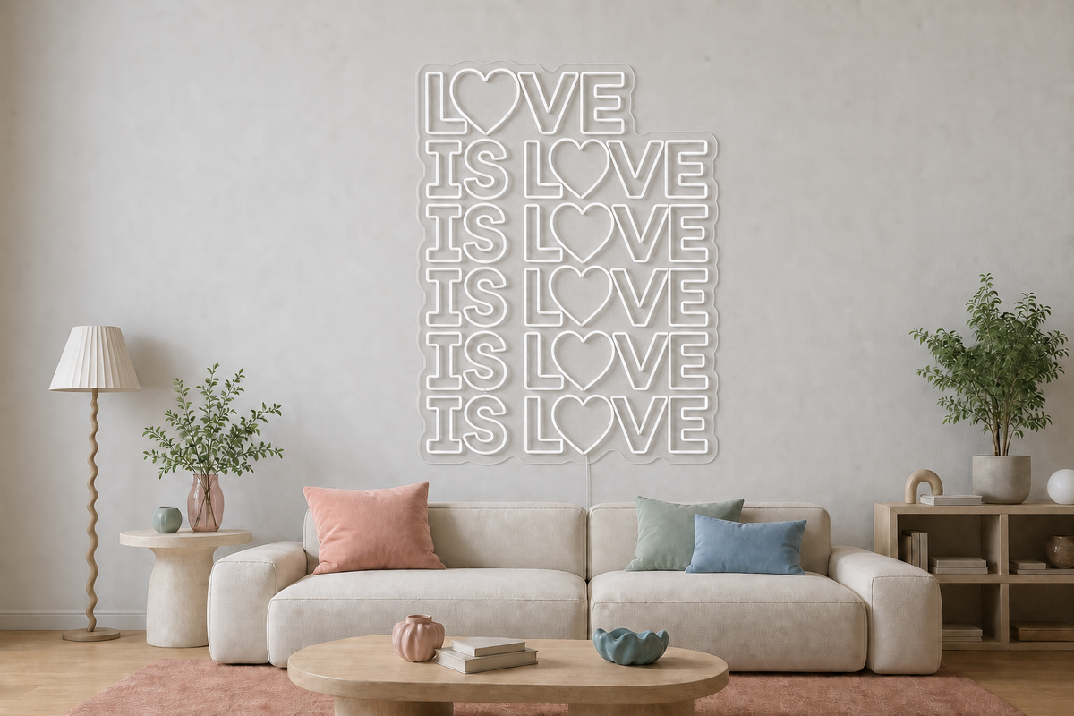 Néon LED Love is Love éteint