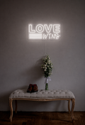 Néon Love Wins allumé