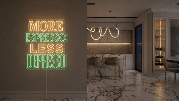 Néon LED More Espresso Less Depresso