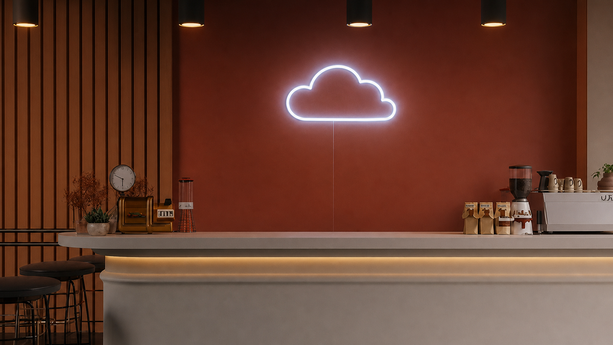 Néon Nuage allumé