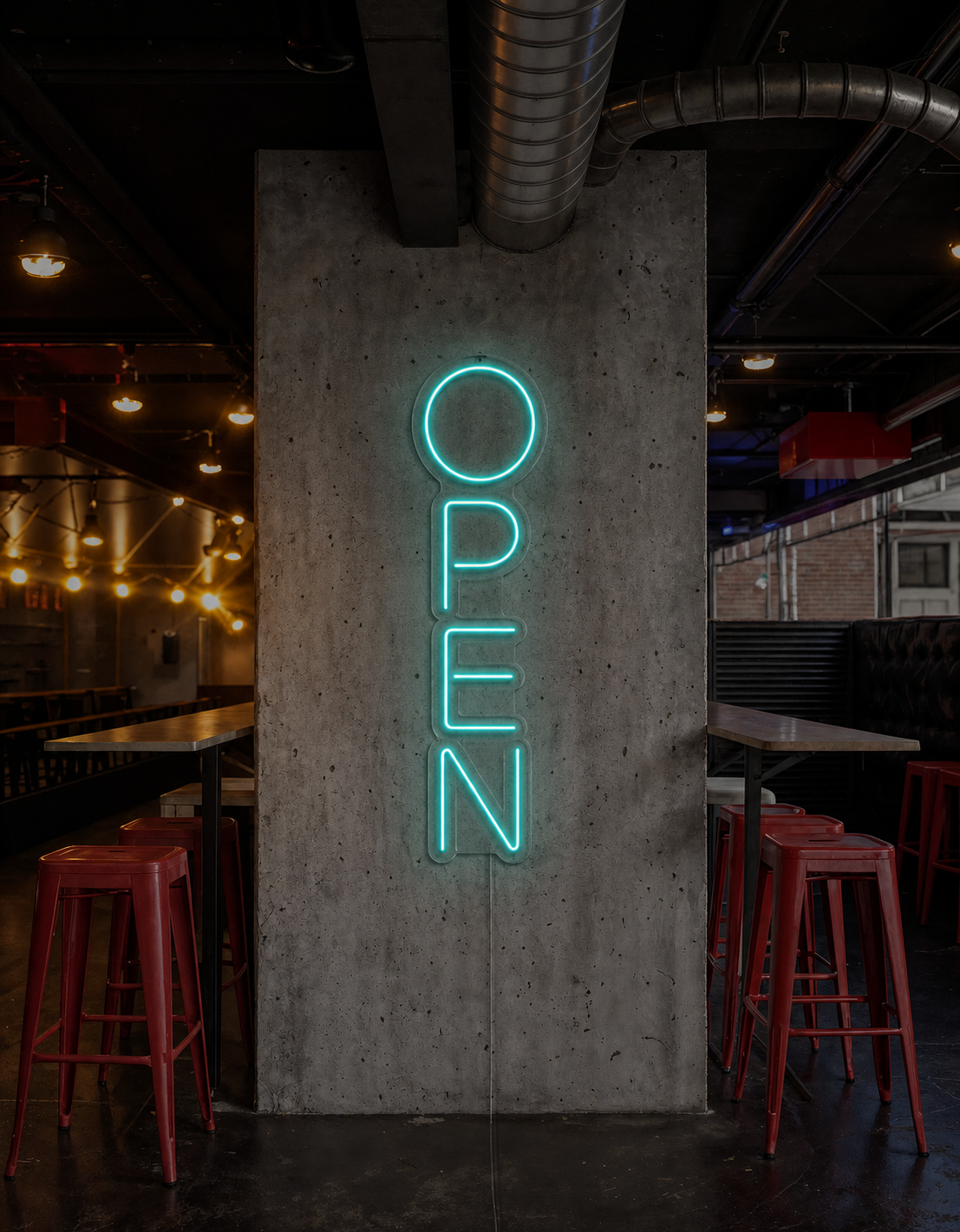 Néon Open allumé