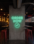 Néon Order Now allumé