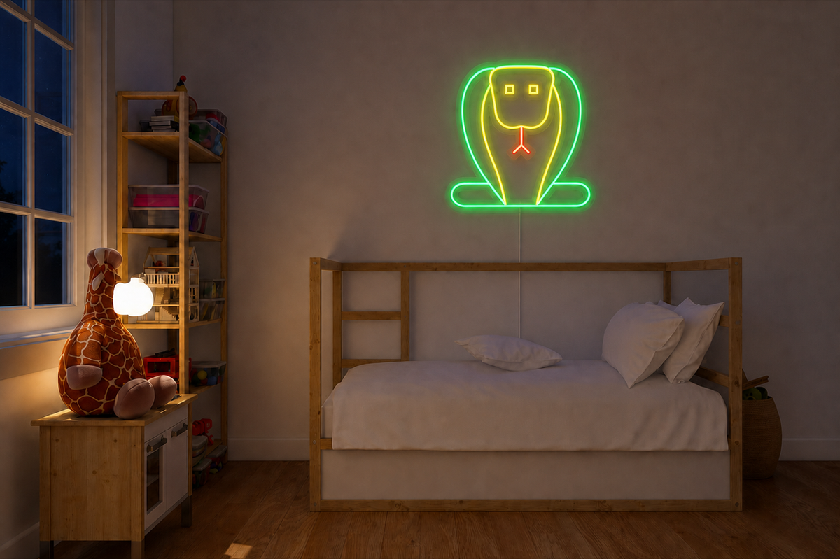 Néon Serpent LED multicolore allumé