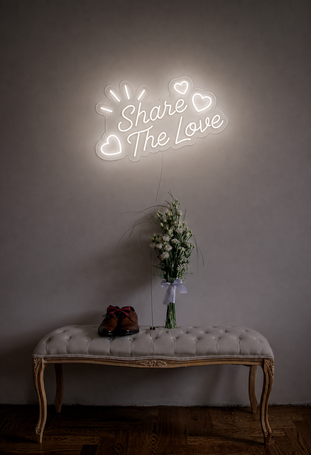 Néon Share the Love allumé