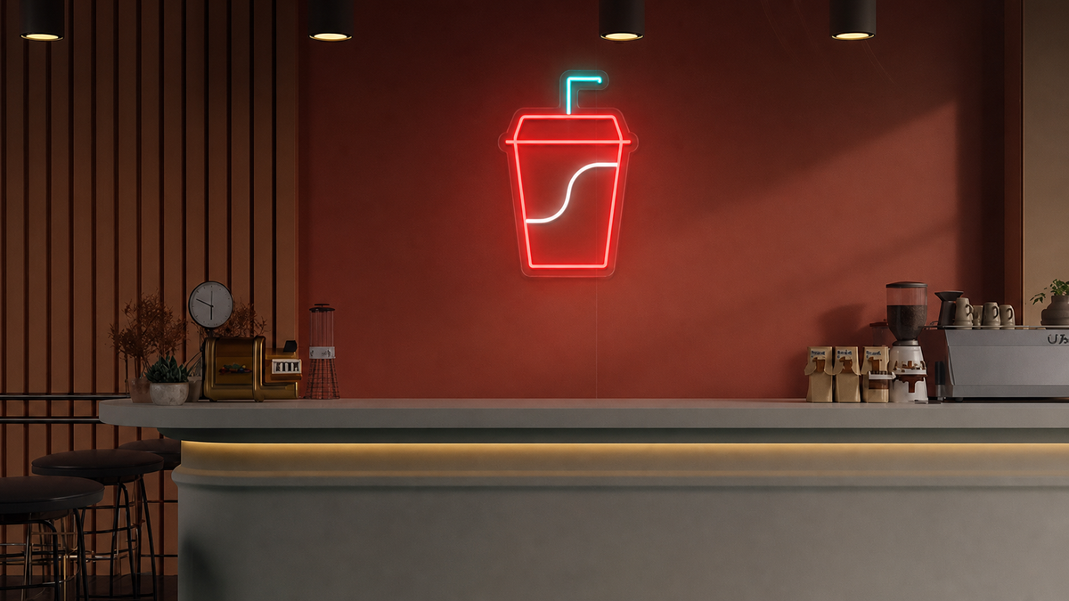 Néon Soda allumé