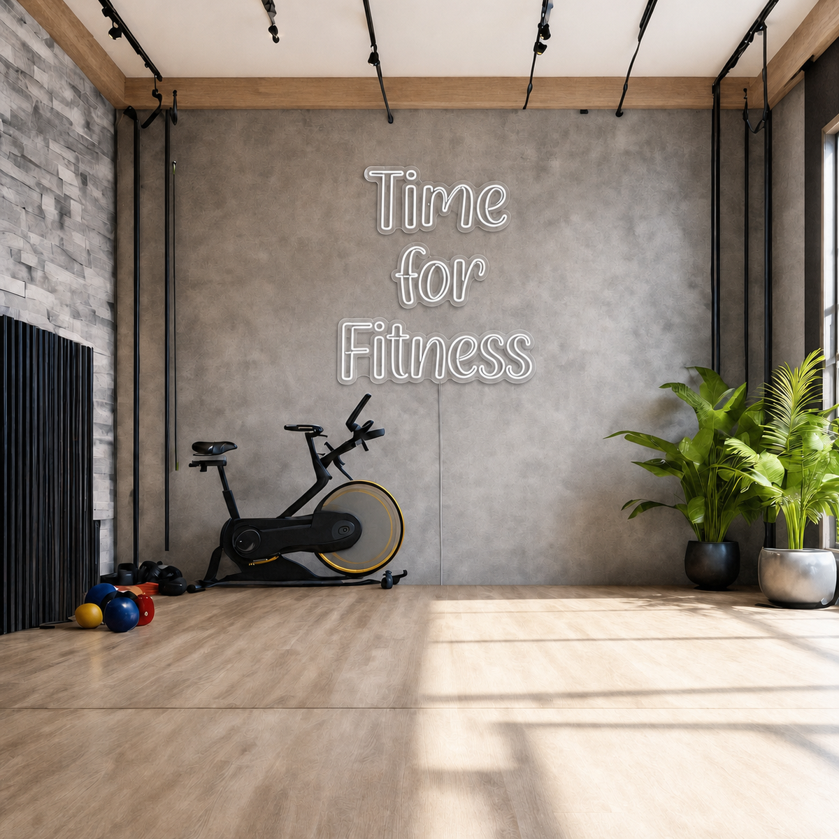 Néon Time for Fitness éteint
