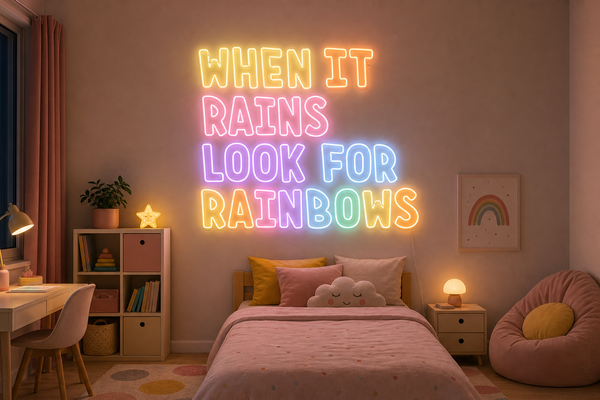 Néon LED When It Rains Look For Rainbows
