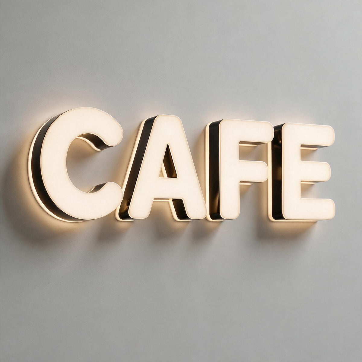 Enseigne lettres lumineuses double face